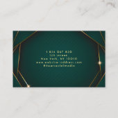 Groene en gouden kapperszaak visitekaartje (Achterkant)