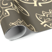 Groene en Gouden Kerstbomen Inpakpapier (Rol Hoek)