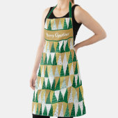 Groene en Gouden Kerstbomen Schort (Insitu)