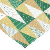 Groene en Gouden Kerstbomen Tafelkleed (Gekanteld)