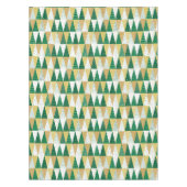 Groene en Gouden Kerstbomen Tafelkleed (Voorkant)