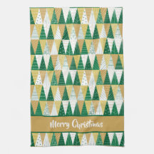 Groene en Gouden Kerstbomen