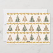 Groene en gouden kerstbomen Vakantie Groet Feestdagenkaart (Achterkant)