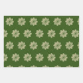 Groene en gouden kerstboom inpakpapier vel (Voorkant)