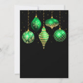Groene en Gouden Kerstversiering Kerstfeest Kaart (Achterkant)
