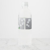 Groene en gouden kerstversieringen waterfles etiket (Achterkant)
