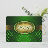 Groene en Gouden Klas van 2026 Kaart (Staand voorkant)