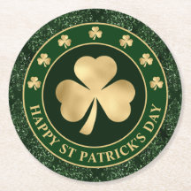 Groene en gouden klavertjevier Shamrock St. Patric