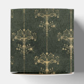 Groene en gouden  kroonluchters bedankdoosjes (Bovenkant)