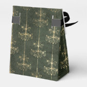 Groene en gouden  kroonluchters bedankdoosjes (Achterkant)