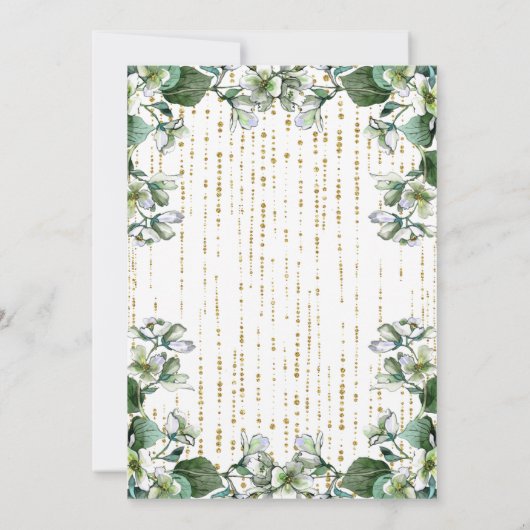 Groene en Gouden Luxe Kaart (Achterkant)