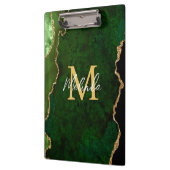 Groene en gouden marmeren Agaat Klembord (Links)