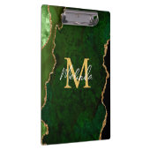Groene en gouden marmeren Agaat Klembord (Rechts)
