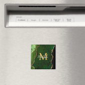 Groene en gouden marmeren Agaat Magneet (Insitu (Vaatwasser))