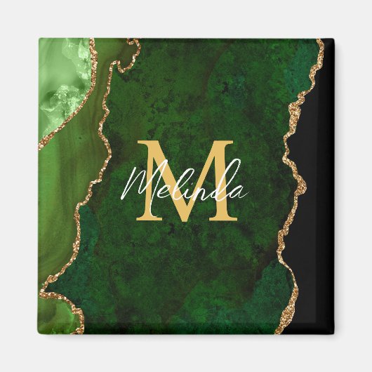 Groene en gouden marmeren Agaat Magneet (Voorkant)