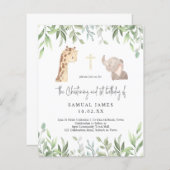 Groene en gouden Oerwoud Christening en 1e verjaar (Voorkant / Achterkant)