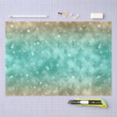 Groene en gouden ombre glitter hemels patroon tissuepapier (Craft)