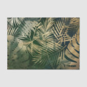 Groene en gouden palmbladeren tissuepapier (Voorkant)