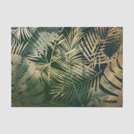 Groene en gouden palmbladeren tissuepapier