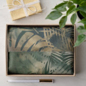 Groene en gouden palmbladeren tissuepapier (Geschenk)