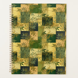 Groene en Gouden Pleinen Chiyogami Planner