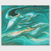 Groene en gouden rimpel van de agate achtergrond.  cadeaupapier (Vlak)