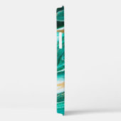 Groene en gouden rimpel van de agate achtergrond. Case-Mate iPhone case (Achterkant / Rechts)