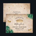 Groene en Gouden Roos Perkament Elegant Save The Date<br><div class="desc">Op zoek naar unieke, elegante save the date-ideeën in groene en gouden feestthemakleuren? Deze unieke DIY-sjabloon save the date-uitnodigingen maken het gemakkelijk voor je om je eigen prachtige sprookjesprinses-briefpapier te maken. De vintage botanische watercolor kunst geïllustreerd door Raphaela Wilson toont smaragdgroene rozen met mooie namaak-metalen gouden geaccentueerde groene bladeren, een...</div>