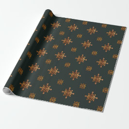 " GROENE EN GOUDEN SNOWFLAKES" CADEAUPAPIER