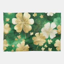 Groene en gouden St. Patrick's Day klaver