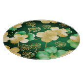 Groene en gouden St. Patrick's Day Shamrock Snijplank (Hoek)
