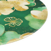 Groene en gouden St. Patrick's Day Shamrock Snijplank (Hoek)