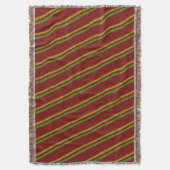 Groene en gouden strepen Glitter Deken (Voorkant Verticaal)