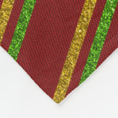 Groene en gouden strepen Glitter Fleece Deken (Hoek)