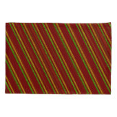 Groene en gouden strepen Glitter Kussensloop (Achterkant-Links)