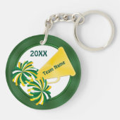 Groene en gouden supersupersnelle cadeautjes sleutelhanger (Achterkant)