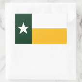 Groene en Gouden vlag van Texas Rechthoekige Sticker (Tas)