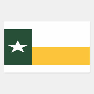 Groene en Gouden vlag van Texas Rechthoekige Sticker