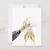 Groene en gouden Waterverf Brunch en Bubble Kaart (Achterkant)