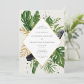 Groene en gouden Waterverf Tropisch sparen de Datu Kaart (Staand voorkant)