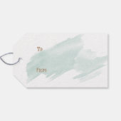 Groene en gouden Waterverven een cadeau voor u Cadeaulabel (Achterkant Horizontaal)