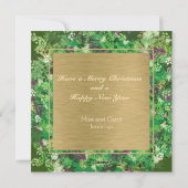 Groene en goudfeestdag Wreath Feestdagenkaart (Achterkant)