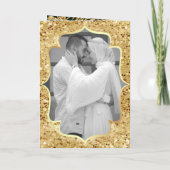 Groene en goudglitter Datum Palm Muslim Wedding (Achterkant)