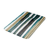 Groene en goudglitterstrepen badmat (Gekanteld)