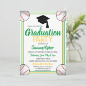 Groene en goudhonkbaltrainingspartij kaart (Staand voorkant)