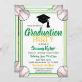 Groene en goudhonkbaltrainingspartij kaart (Voorkant / Achterkant)