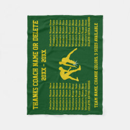 Groene en goudkleurige Coach-waardekortingen Fleece Deken