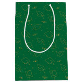 Groene en goudkleurige kap medium cadeauzakje (Voorkant)