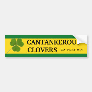 Groene en goudkleurige scholen bumpersticker