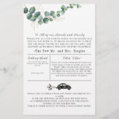 Groene en goudlegant Weddenschap rondweg Briefpapier (Achterkant)